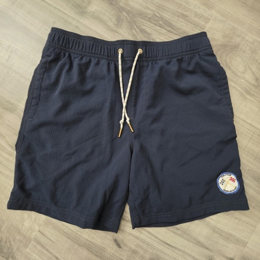 Five Four Mark McNairy Belham Classic Mesh Lined Blue Swim Trunks Shorts Size 30